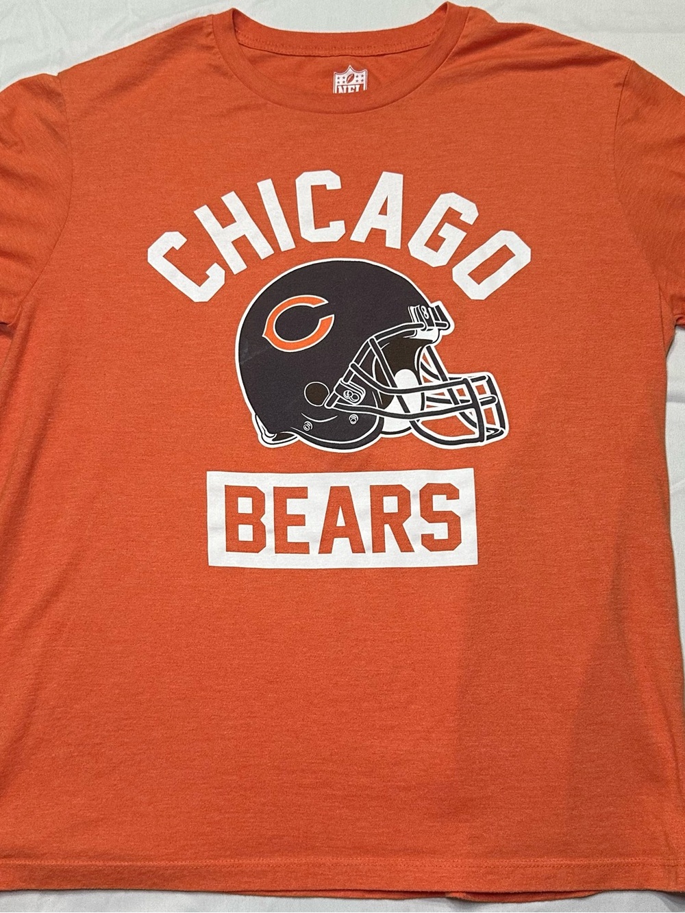 Chicago Bears NFL Team Apparel Mens Orange Graphic T-Shirt L 2017